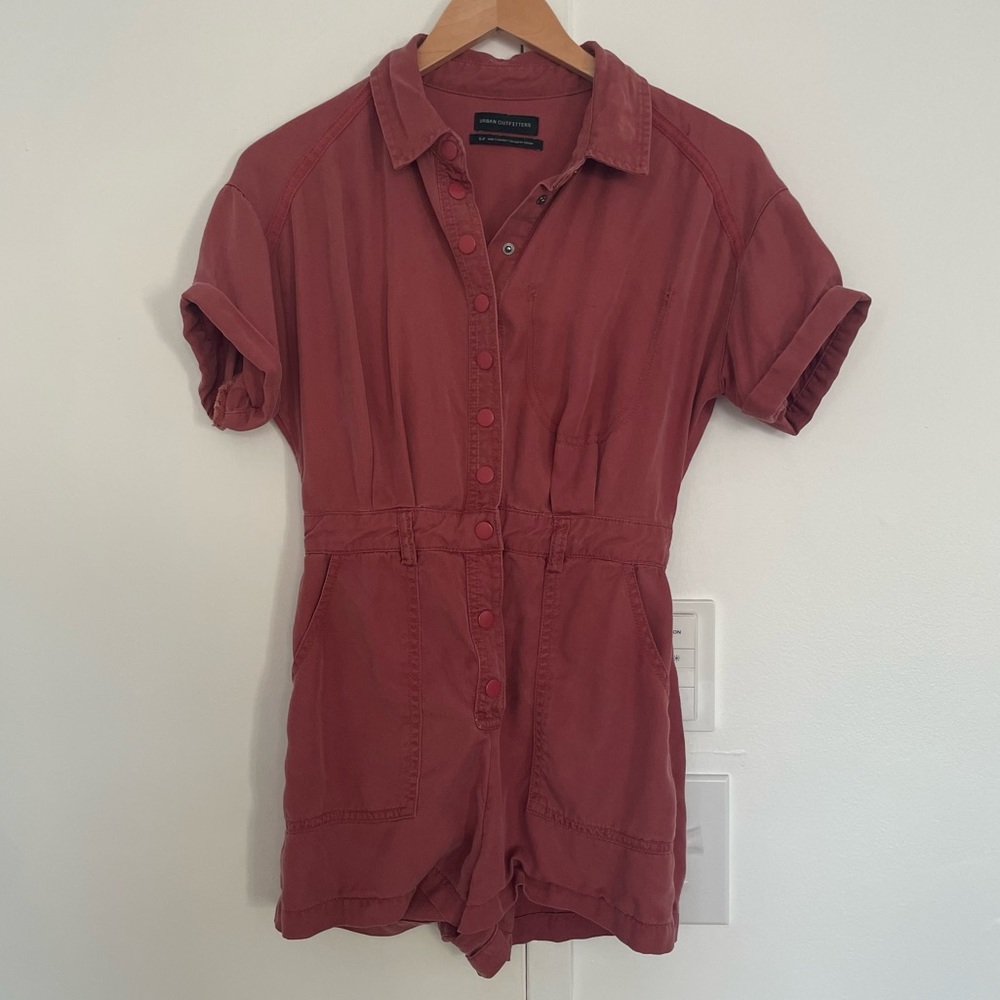 Urban Outfitters Surplus Romper in Red